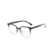Blue Light Blocking Glasses Unisex Large Frame Clear View Strong Hinge Transparent with Brim Eye Clear Bluelight Glasses Spectacles Eyewear Black